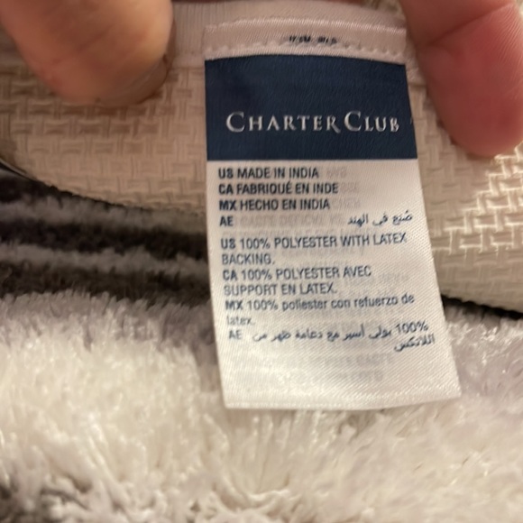 NWT - Charter Club Elite Striped Bath Rug - Picture 6 of 9